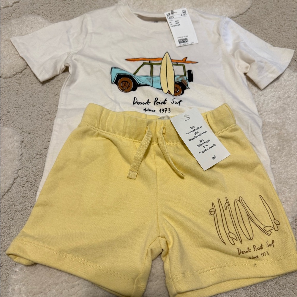 Surf Graphic Tee and Shorts Set
